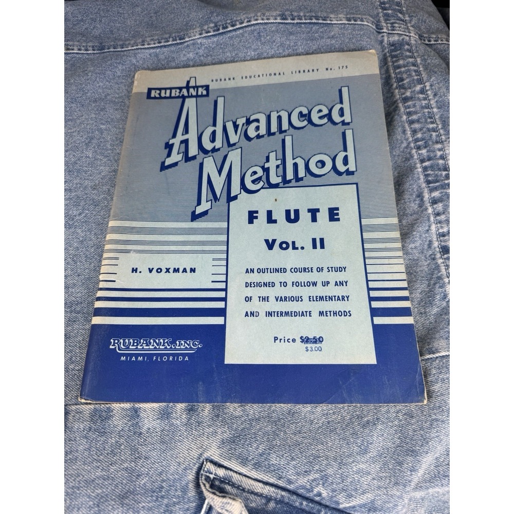 Rubank Advanced Method for Flute Vol II H. Voxman Music Book Vintage 1950s